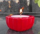 Znicz ceramiczny otwarty Pike kolor czerwony (3)