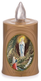Znicz ledowy 60 dni świecenia, złoty ikona Lourdes