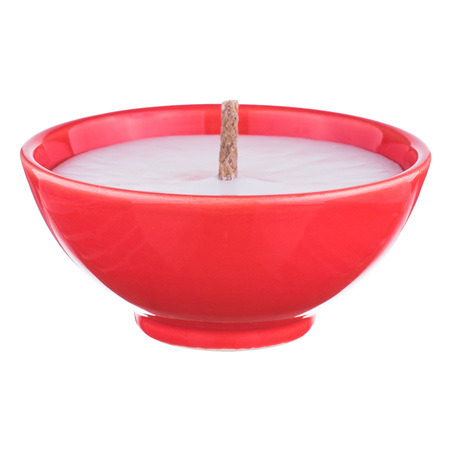 Znicz ceramiczny otwarty Overte kolor czerwony (1)